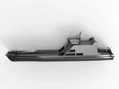 High speed boat 3D model get