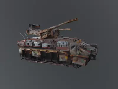 destroyed fighting vehicle 3D model