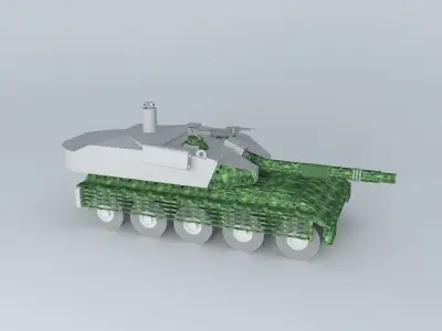 jasin 1 tank in camouflage Free 3D model
