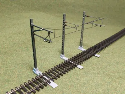 Catenery Poles Set A 1-87 FDM 3D print model