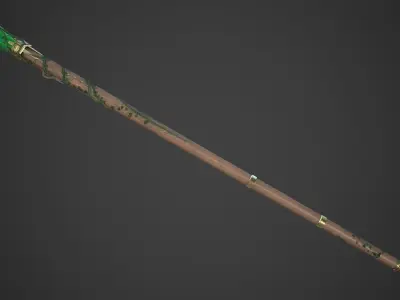 Fantasy Staff Low-poly 3D model purchase