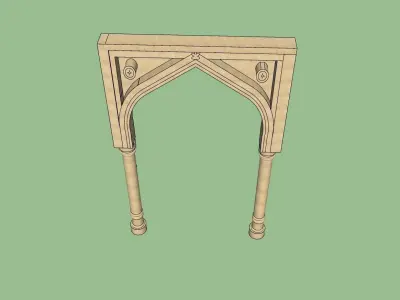 indian jodhpuri stone arch 3d modal Low-poly 3D model