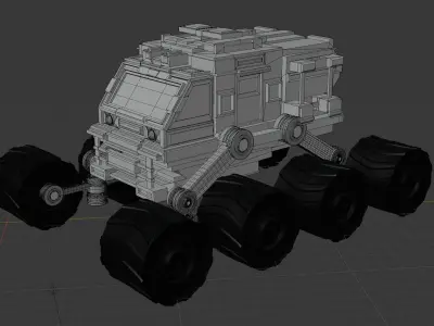 Rover Science Fiction 3D model