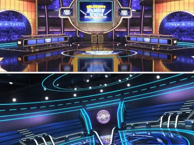 TV Game Show Collection - Who Wants to Be a Millionare and Celebrity Family Feud 3D model