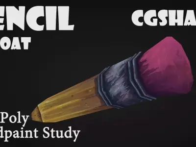 3D COAT WEAPON CG SHARE VRGAME PBR Low-poly 3D model