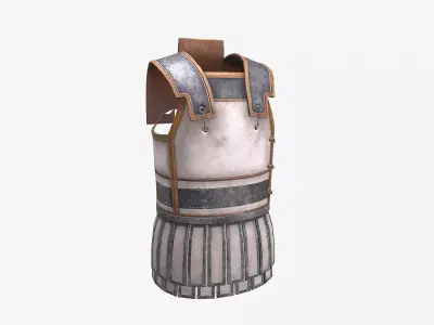 Ancient Armor Linothorax 3D Model Game Ready PBR Low Poly Low-poly 3D model