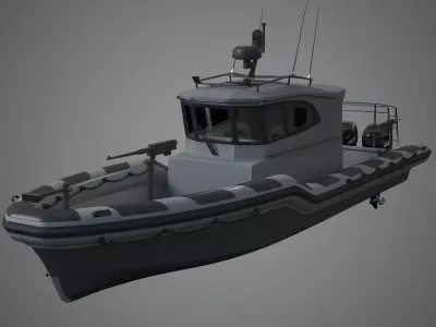 Tactical Rib boat 3D model
