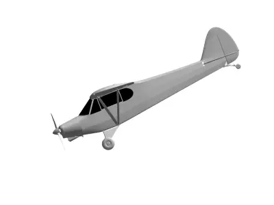 Piper PA-18 Super Cub 3D model purchase
