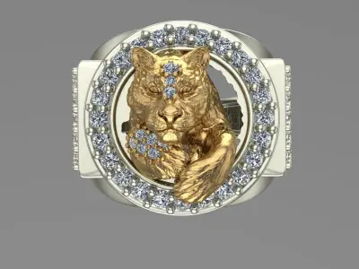 Lion Ring  3D print model order
