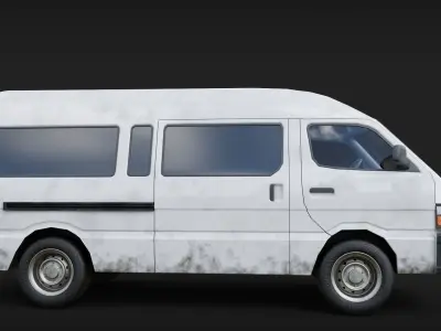 Toyota Hiace Van Low-poly 3D model purchase