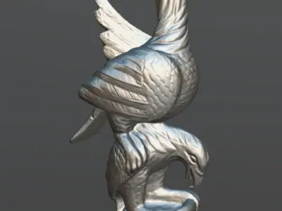 The Duel of Eagles Low-poly 3D model