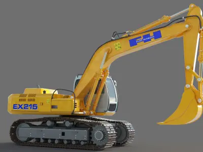 Fiat Hitachi Fh 200 Digger 3D model