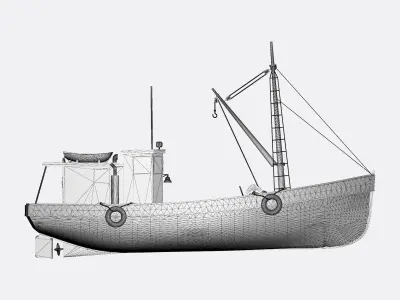 FISHER KING MODEL FISHING BOAT 3D model