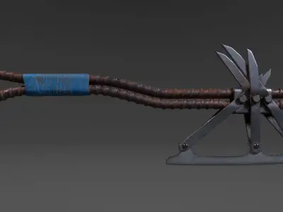 Post Apocalyptic Axe Low-poly 3D model