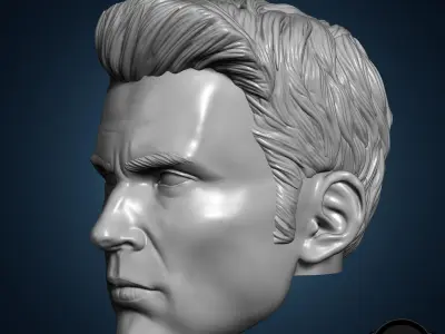 Chris Evans Captain America 3D printable for action figures 3D print model