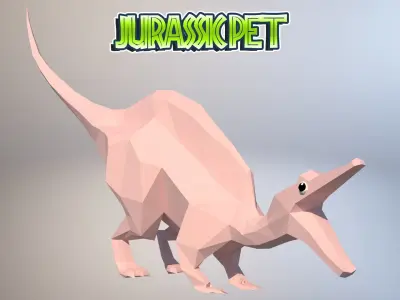 Spinosaurus Aegyptiacus Low-poly 3D model
