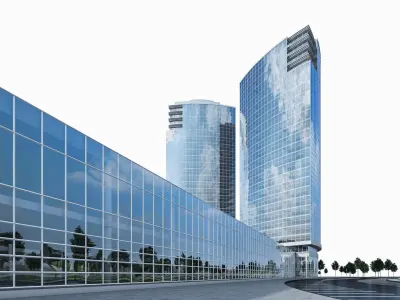 High-rise Office Building 05 Low-poly 3D model