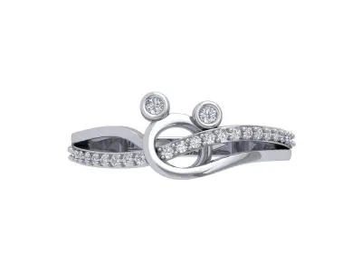 Solitaire Engagement Ring 3D print model 37