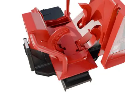 CTR 426 Pull-Through Delimber Trailer-Mounted Low-poly 3D model