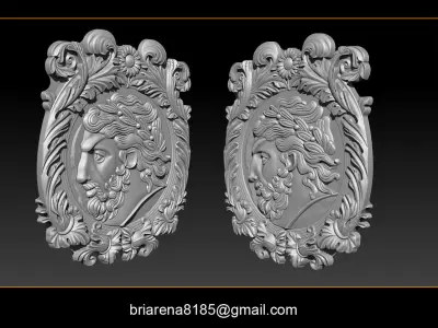 Roman coin frame 3D print model