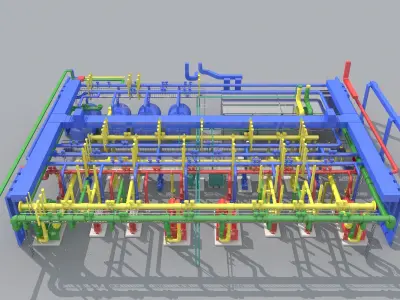 Industrial Boiler Room 3D model purchase
