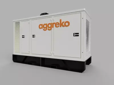 Aggreko 125kva Generator Scale Model 3D print model