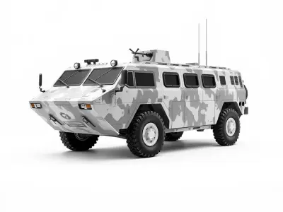 Camouflage Armored Vehicle model pack Low-poly 3D model get