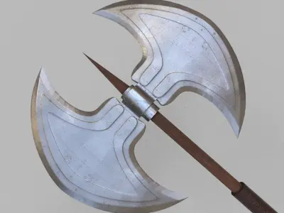 Double sided BattleAxe 3D model