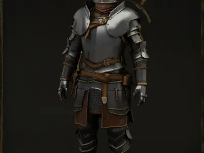 Knight in armor 3D model order