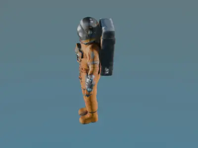 SPACESUIT Orange ACES Features and Specifications Free 3D model