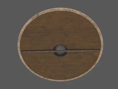 Viking shield Low-poly 3D model 10