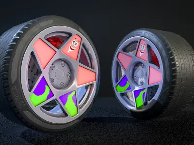 Advan wheel - pbr low poly model Low-poly 3D model