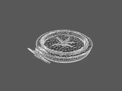 Realistic Vintage Brass Compass 3D Model 3D model