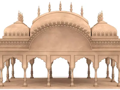 Indian Palace Dome 3D model buy
