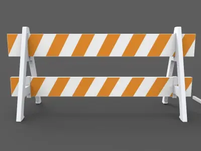 Traffic Barricade 3D model purchase