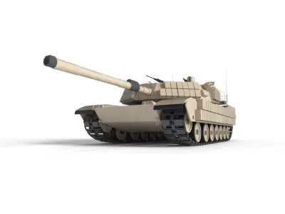 Tank Abrams US  Low-poly 3D model