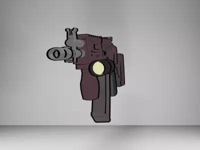 AK-12 Low-poly 3D model