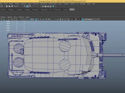 Leopard 2 tiger tank Low-poly 3D model
