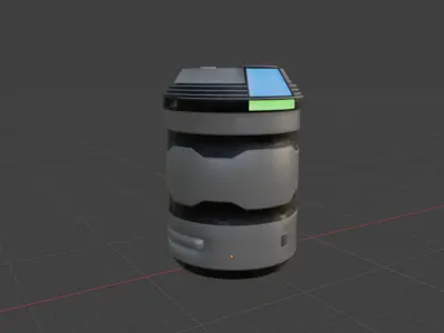 Sci-Fi Barrel - Game Ready Free low-poly 3D model