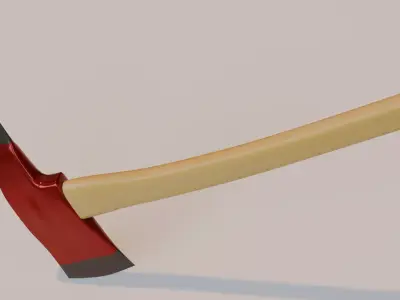 Fire Axe Game Ready 3D Model Low-poly 3D model
