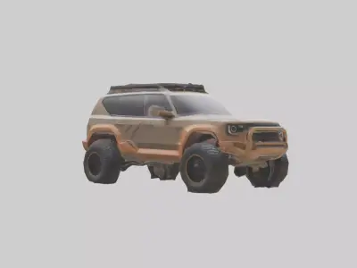 Custom Offroad SUV model Low-poly 3D model