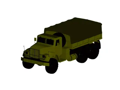 kraz army truck 3D model