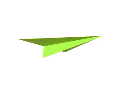 Paper Plane v5 003 Low-poly 3D model
