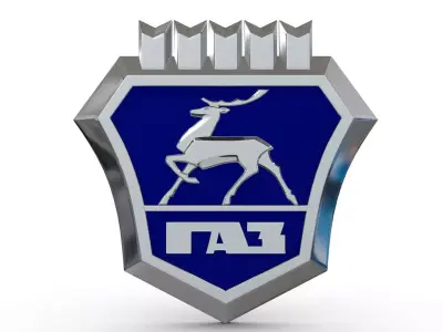 gaz logo 3D model by 3dlogoman