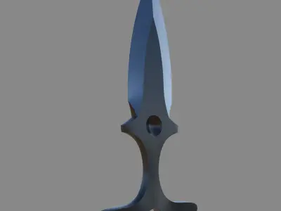 Push dagger  Low-poly 3D model