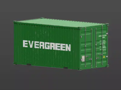 PBR 20 and 40 ft Shipping Cargo Container - Collection Pack Low-poly 3D model