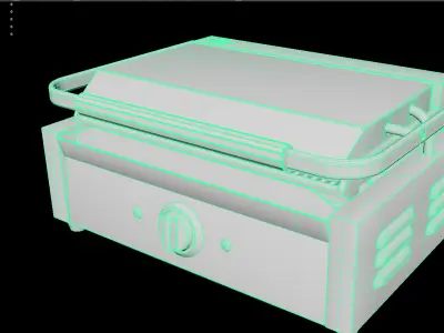 Electric Griddle  Low-poly 3D model
