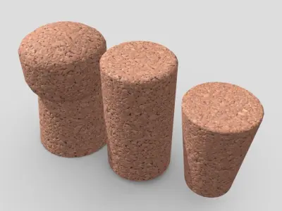 Cork Pack Low-poly 3D model