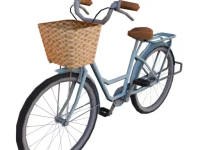 classic bicycle Low-poly 3D model purchase