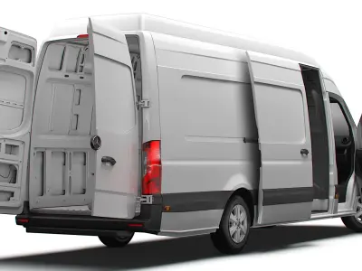 Mercedes Benz Sprinter L4H3 RWD HQ Interior 2025 3D model purchase